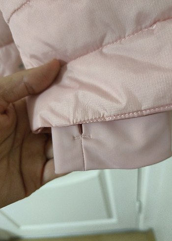 Pembe Kapüşonlu Kadın Mont - Görsel 7