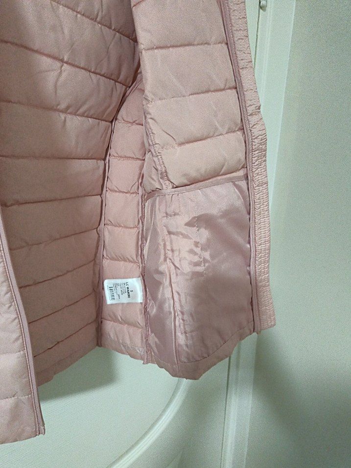 Pembe Kapüşonlu Kadın Mont - Görsel 4