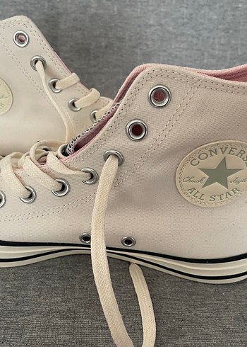Converse Beyaz Pastel Renkli Fermuarlı Spor Ayakkabı - Görsel 5