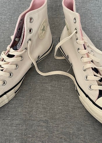 Converse Beyaz Pastel Renkli Fermuarlı Spor Ayakkabı - Görsel 2
