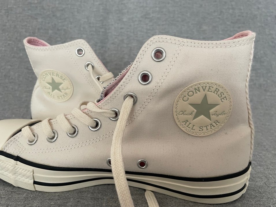 Converse Beyaz Pastel Renkli Fermuarlı Spor Ayakkabı - Görsel 4