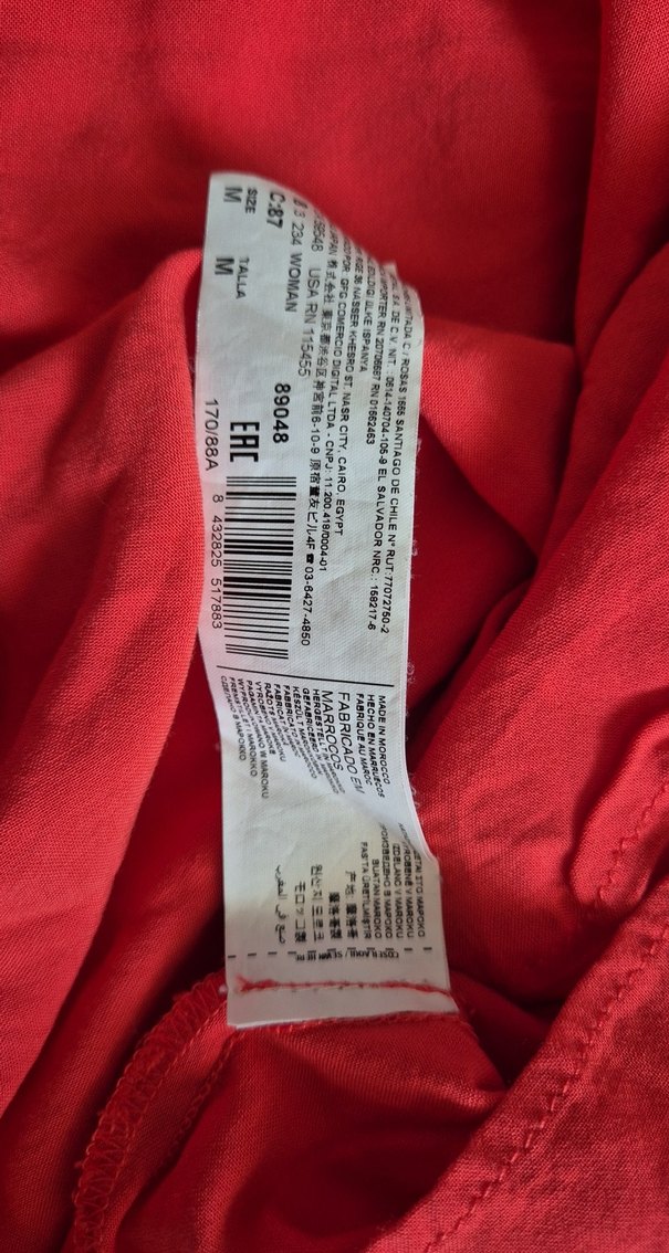 Kırmızı V Yakalı Bluz - Görsel 4