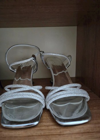 Pembe Potin Şeffaf Topuklu Kadın Ayakkabı - Görsel 2