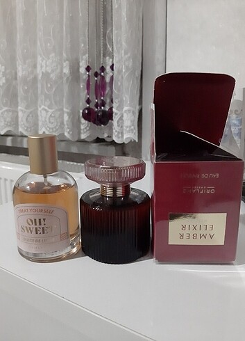 Oriflame amber elixir mystery ve oh sweet parfüm 