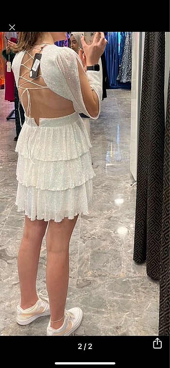 Zara Beyaz Elbise