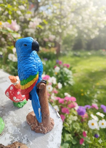 Renkli Papağan Heykeli - Görsel 3