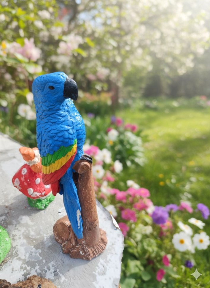 Renkli Papağan Heykeli - Görsel 3