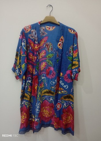 Renkli Uzun Bohem Kadın Kimono