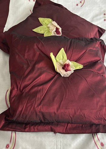 Bordo krem Yatak Örtüsü - Görsel 5