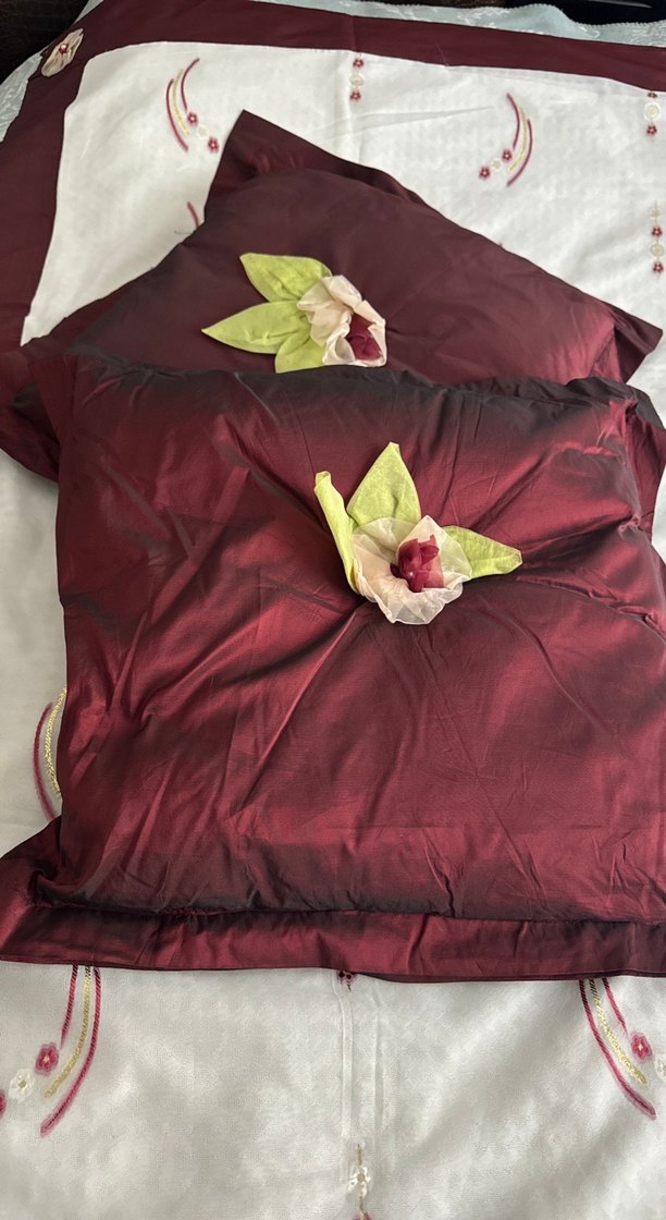 Bordo krem Yatak Örtüsü - Görsel 5