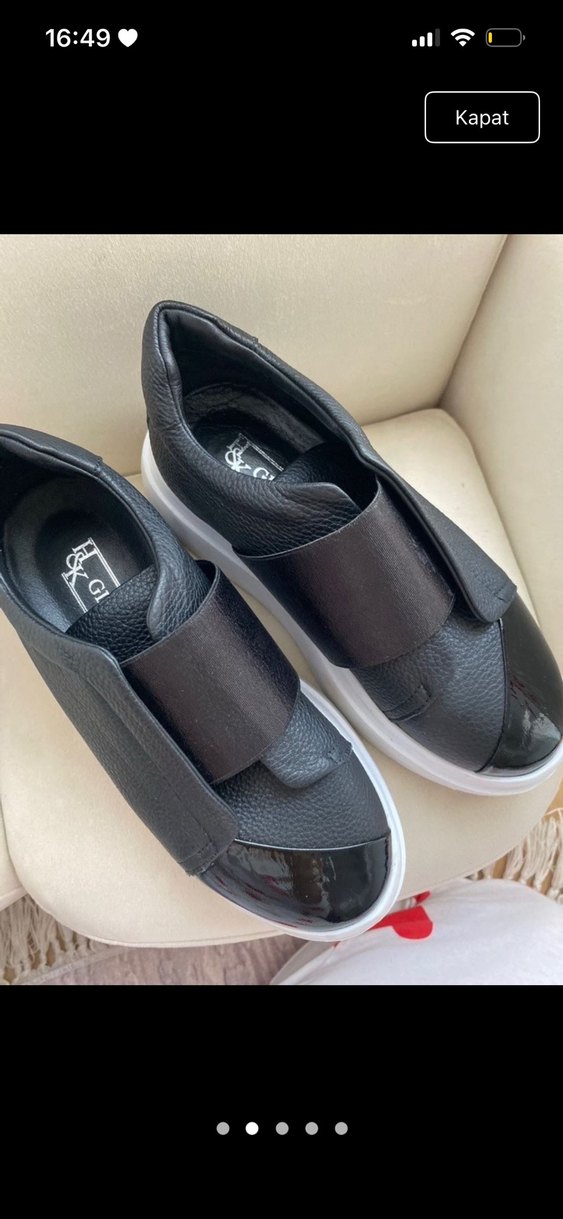 Kadın Siyah Platform Topuklu Sneakers - Görsel 2