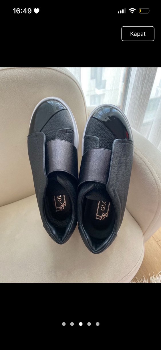 Kadın Siyah Platform Topuklu Sneakers - Görsel 3