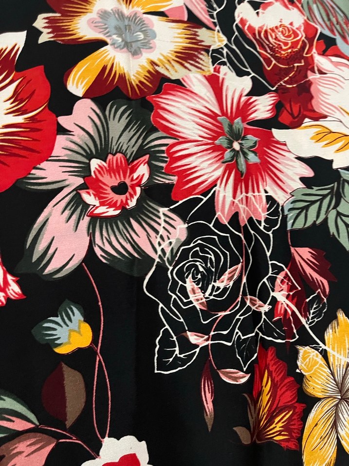 Çiçek Desenli Uzun Bohem Kimono - Görsel 2