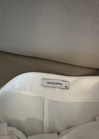 Beyaz Kumaş Pantolon - Görsel 3