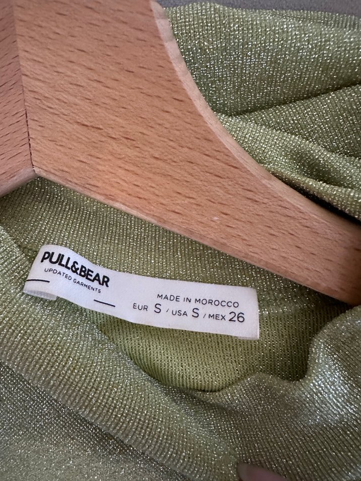 Simli Yeşil Uzun Kollu Drapeli Elbise - Görsel 2