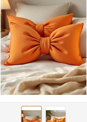 Fiyonk Detaylı Dekoratif Yastık - Görsel 2