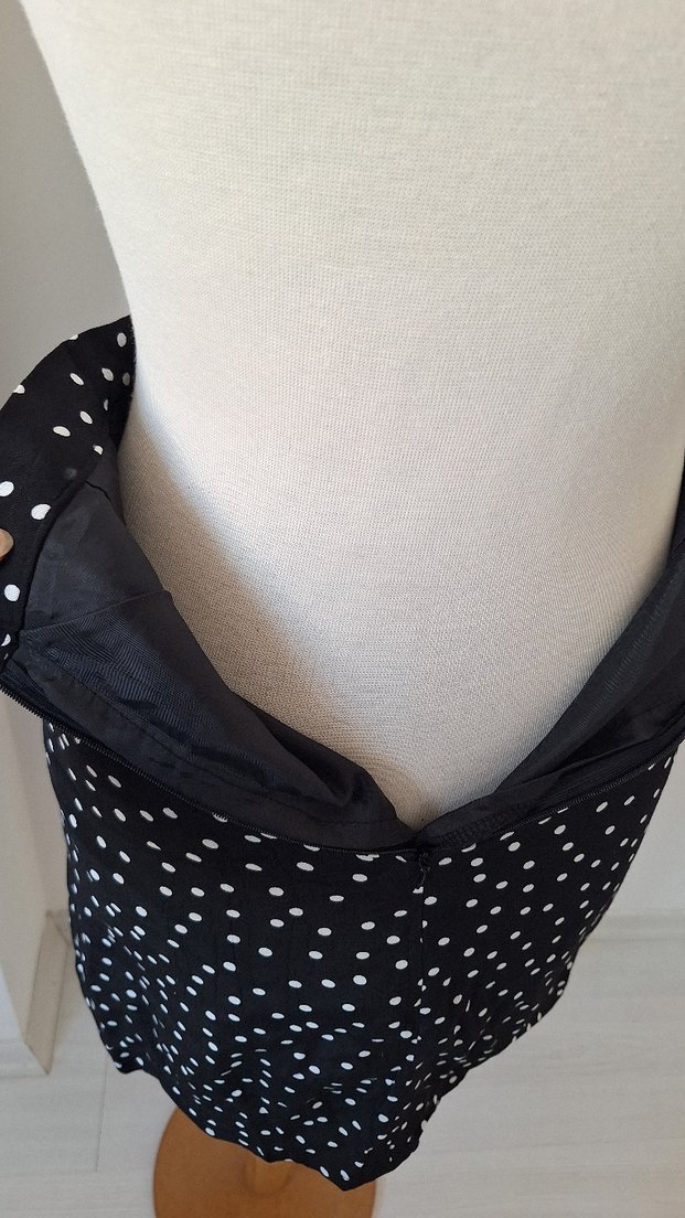 Puantiyeli Midi etek - Görsel 5