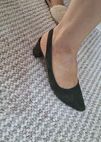 Bambi Yeşil Süet kadın ayakkabı - Görsel 3