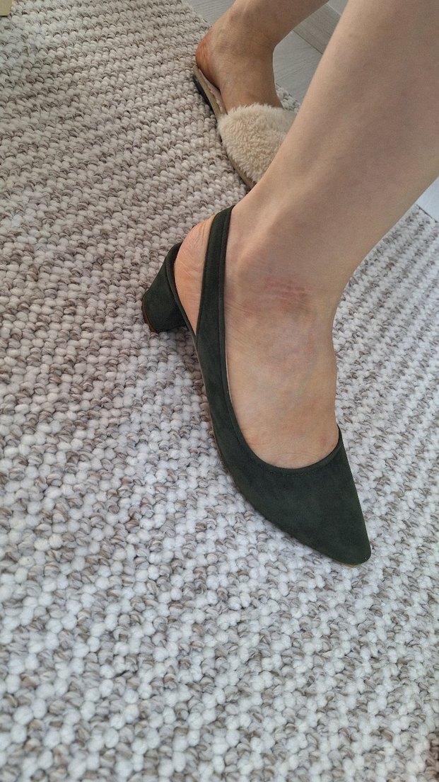 Bambi Yeşil Süet kadın ayakkabı - Görsel 3