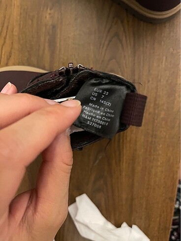 23 Beden bordo Renk H&M Çocuk Su Geçirmez Bot