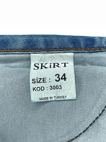 34 Beden mavi Renk Diğer Mini Etek %70 İndirimli.