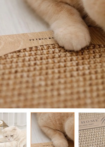 Bej Kedi Kafa Modeli Tırmalama Tahtası - Görsel 3