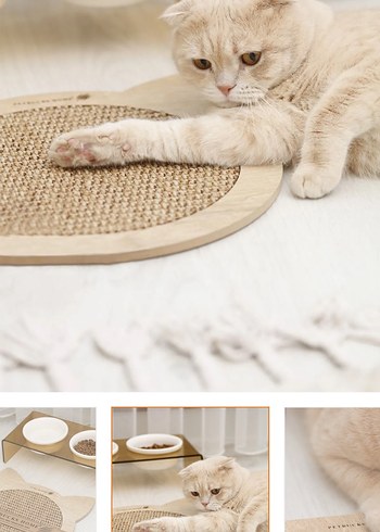 Bej Kedi Kafa Modeli Tırmalama Tahtası - Görsel 2