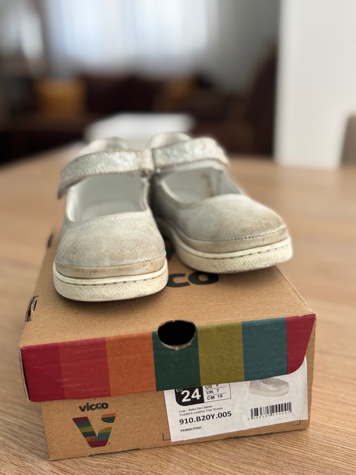 Vicco marka Beyaz Cırtlı Babet Ayakkabı - Görsel 5