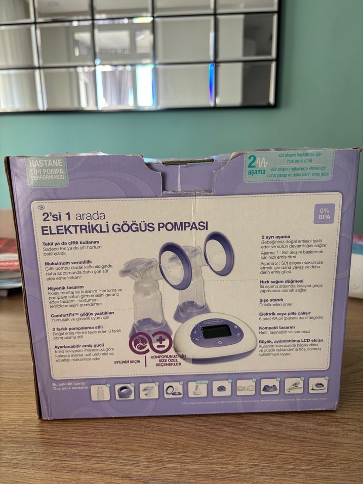 Lansinoh Elektrikli Göğüs Pompası Mor - Görsel 2