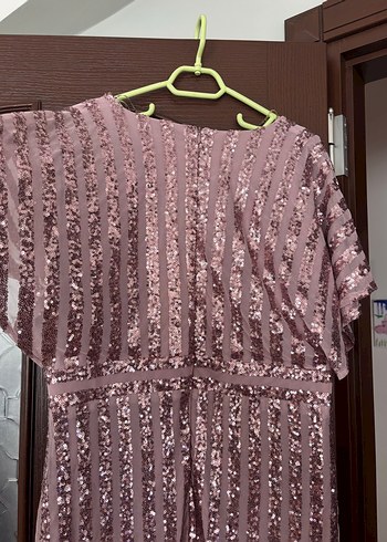 Işıltılı gece elbisesi! 1 kez giyildi - Görsel 5