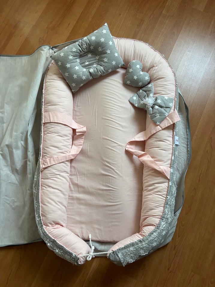 Nakışlı Gri Baby Nest - Görsel 2