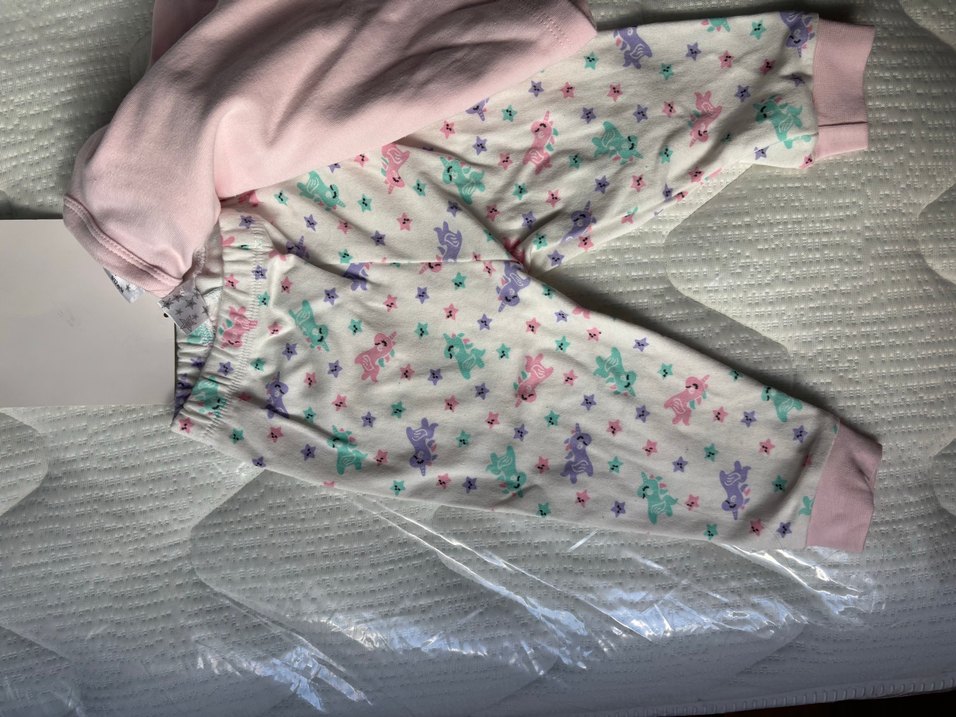 Sıfır pamuklu Bebek Kız pijama Takımı - Görsel 2