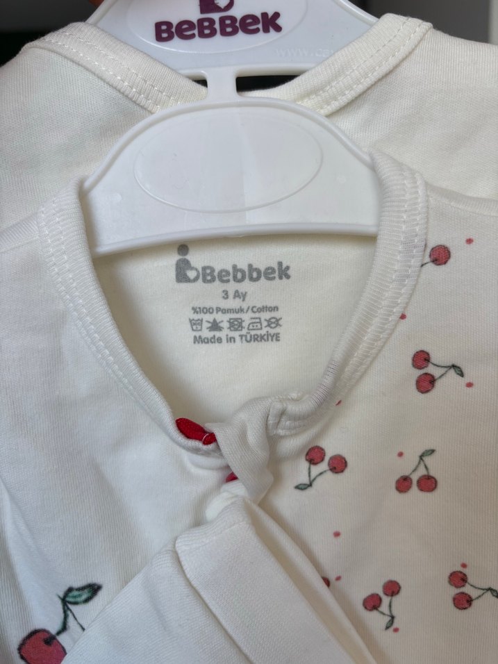 Sıfır Kız bebek tulum bady şapka üçlü set - Görsel 5