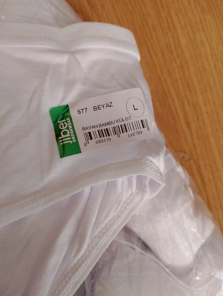 Beyaz Kadin bambu külot - Görsel 3
