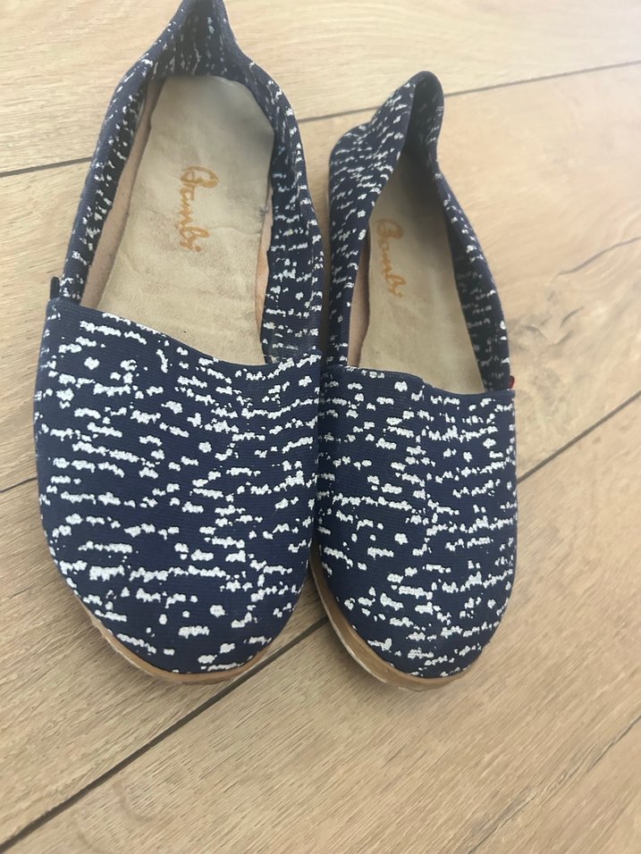 Kadın Mavi Bohem Espadril Pliseli Topuklu - Görsel 4