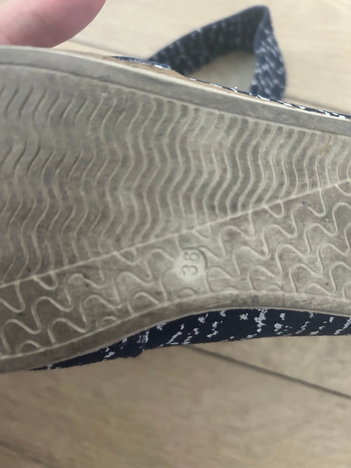 Kadın Mavi Bohem Espadril Pliseli Topuklu - Görsel 3