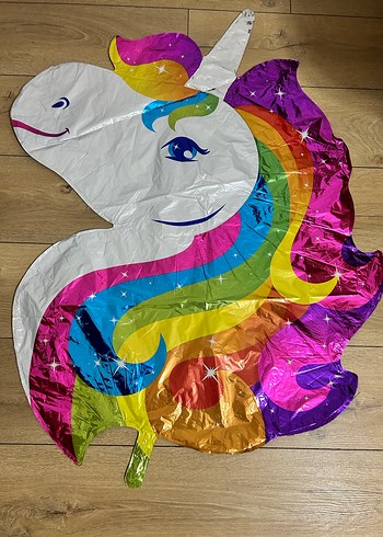 Renkli Unicorn Folyo Balon - Görsel 3