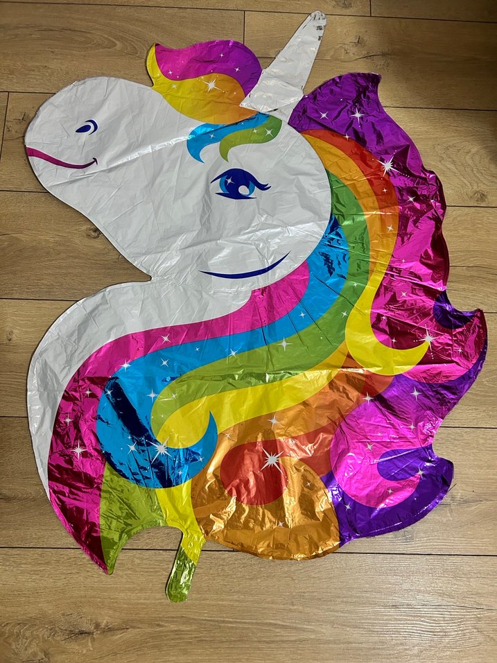 Renkli Unicorn Folyo Balon - Görsel 3
