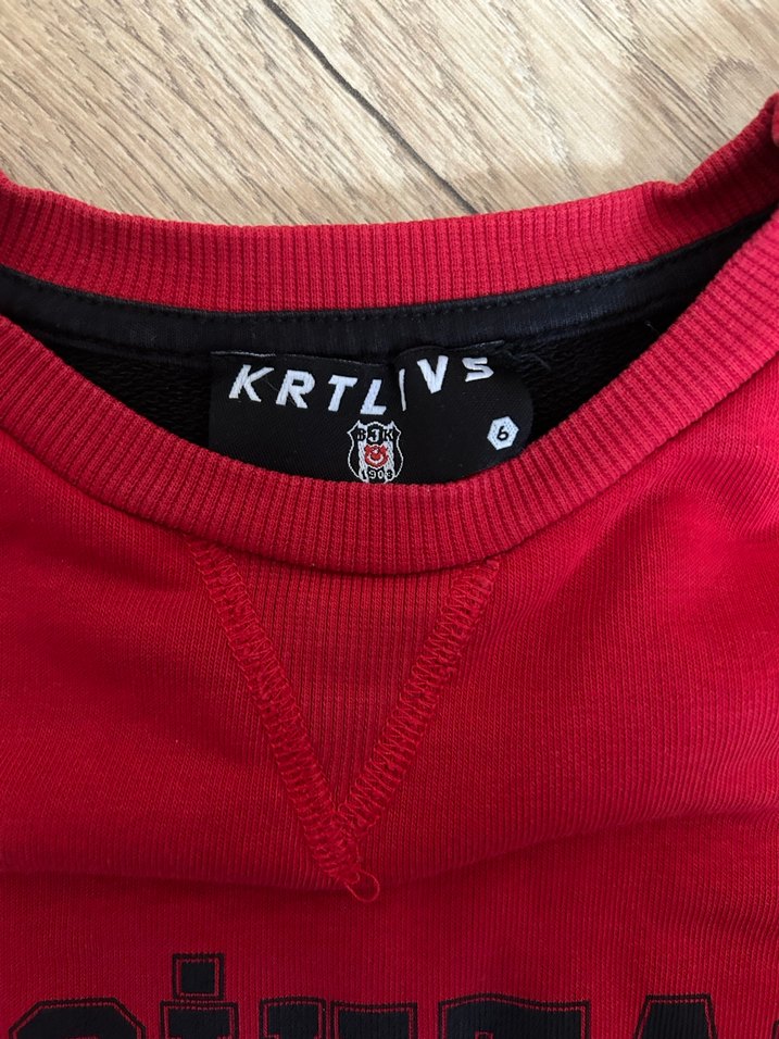 Beşiktaş Baskılı Kırmızı Siyah Erkek Sweatshirt - Görsel 2