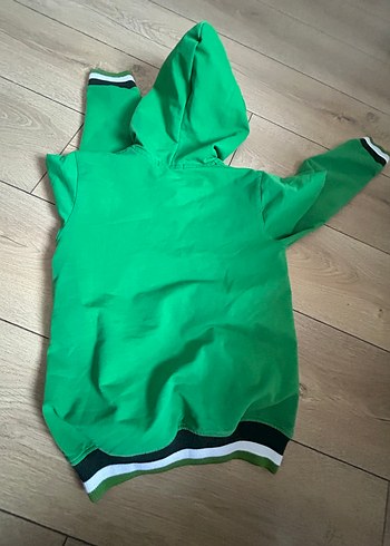 Parlak Yeşil Kapüşonlu Erkek Sweatshirt - Görsel 3