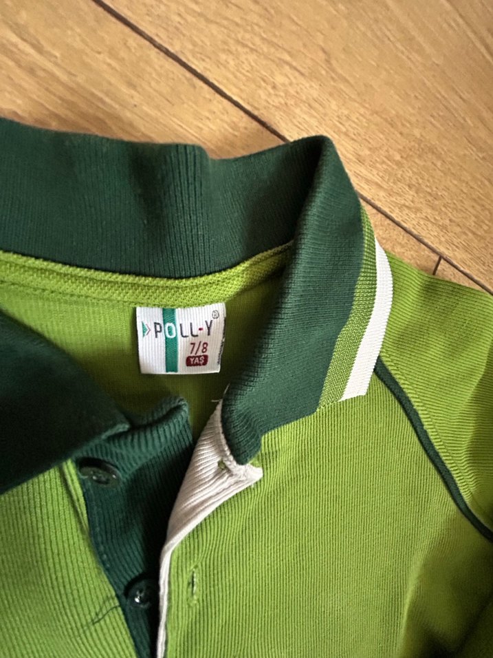 Erkek Çocuk Yeşil Uzun Kollu Polo Tişört - Görsel 2