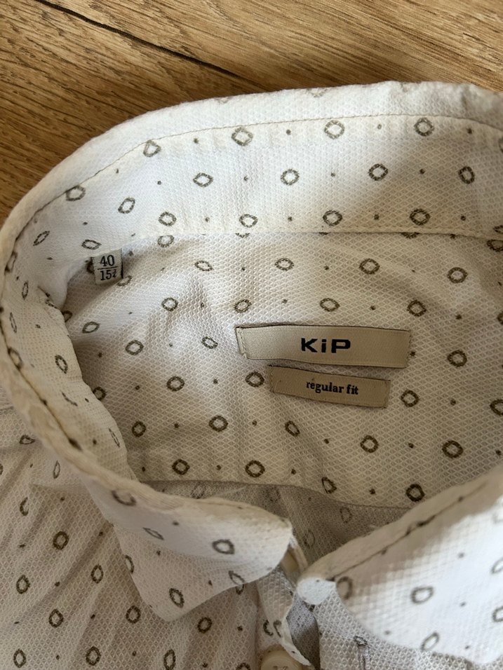 Düğmeli Beyaz Keten Erkek Gömlek - Görsel 2