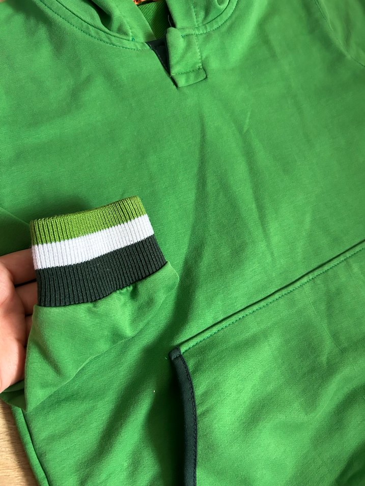 Erkek Çocuk Kapüşonlu Yeşil Sweatshirt - Görsel 3