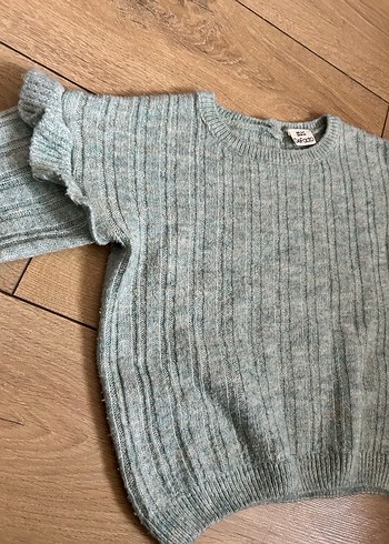 Gri Triko kız çocukKazak - Görsel 2