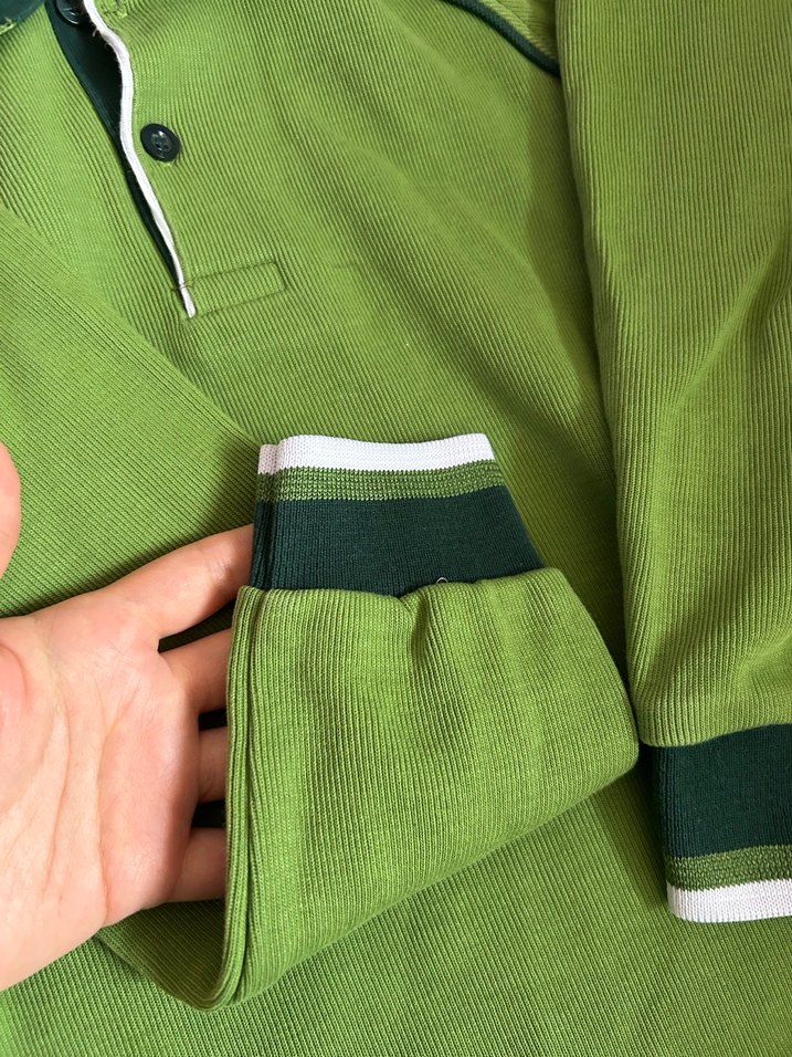 Yeşil Erkek Çocuk Uzun Kollu Polo Tişört - Görsel 3