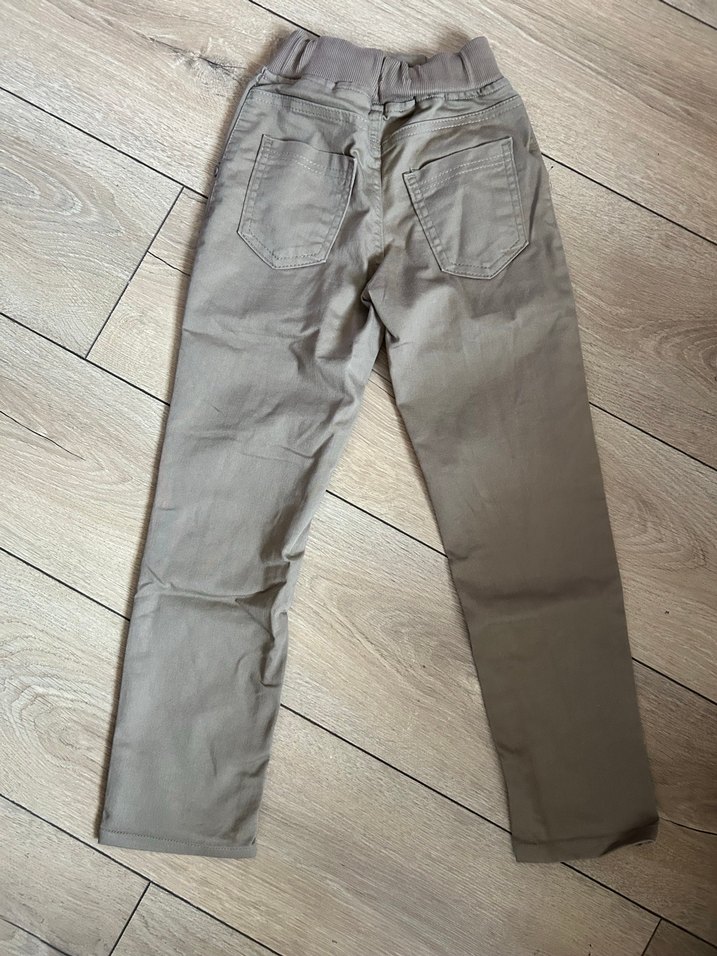 Erkek Çocuk Kemerli Gri Keten Pantolon - Görsel 3