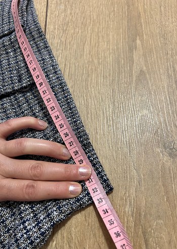 Gri Pilili Kadın Kumaş Pantolon - Görsel 4