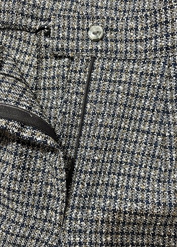 Gri Pilili Kadın Kumaş Pantolon - Görsel 2