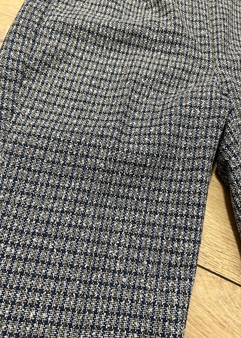 Gri Pilili Kadın Kumaş Pantolon - Görsel 6