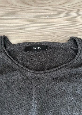 Gri Erkek Keten Triko Kazak - Görsel 2